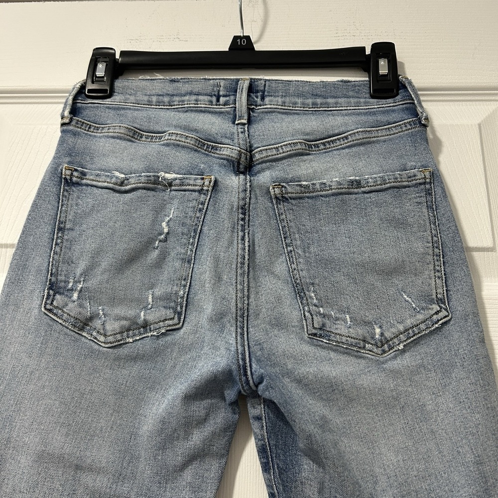 AGOLDE Sophie High Rise Cropped Skinny Jeans Size 25 Light Wash Stretch - Picture 9 of 11